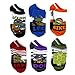 TMNT Teenage Mutant Ninja Turtles Boys 6 pk Socks (6-8 Boys, Mutant No Show)