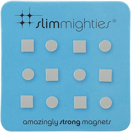 Amazon ネオジム磁石 強力マグネット おしゃれでかわいい Mighties クロムメッキ 加工 スリム マグネット 文房具 オフィス用品