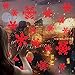 Monoche Snowflake Christmas Snowflower Removable Non-Toxic Self-Adhesive PVC DIY Wall Sticker for Living Room Bedroom Bar Supermarket 35 x 50cm (Red)thumb 3