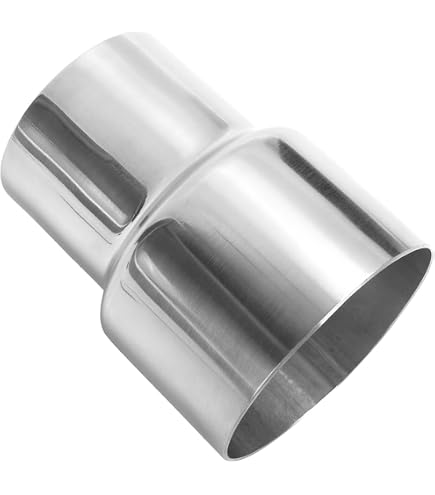 GatherTOOL Réducteur Échappement Inox Universel 63mm à 52mm - Connecteur Tuyau Échappement Voiture