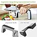 Knife Sharpener for Kitchen,zanmini 4-Stage Knife Sharpener, Helps Repair, Restore and Polish Blades,Gray
