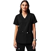 Fabletics Women's Mode Scrub Top - MotionTech, 4-Way Stretch, Wrinkle-Resist, Anti-Shrink