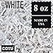COTU 1/2 LB White Crinkle Shred Gift Basket Shred Crinkle Paper Filler Bedding (8 oz)