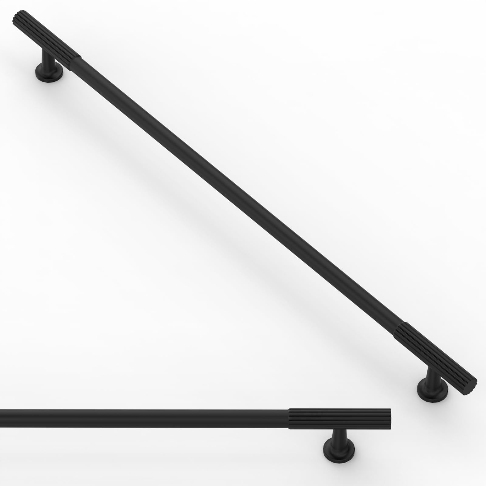 Photo 1 of Asimerdeco 6 Pack Matte Black Cabinet Pulls 12.6 Inch(320mm) Kitchen Cabinet Handles Solid Zinc Alloy Cabinet Hardware Drawer Pulls