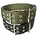 Pesp Dog Metal Buckle Double 2-Rows Belt Strap Adjustable Collar Large L (Black)