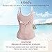 Eleady Women's Underbust Corset Waist Trainer Cincher Steel Boned Body Shaper Vest with Adjustable Straps (L, Beige)