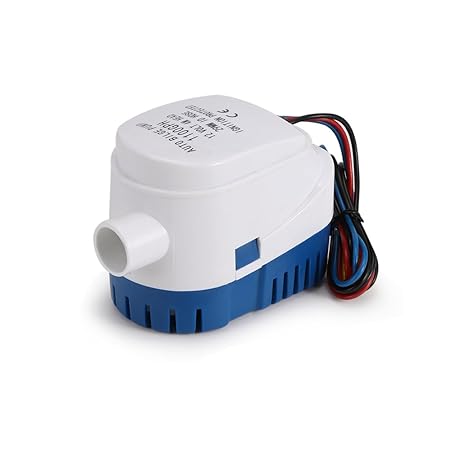 OurLeeme Bilgepumpen, 12V 1100GPH Automatische Bilgenpumpe Marine Tauch Bilge Auto Silent Flüssigkeitspumpe Wasserpumpe für B