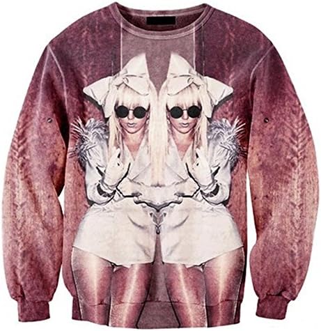Sweaters 3D Print LADY GAGA SEXY Hip Hop Hoodies Sweatshirts S