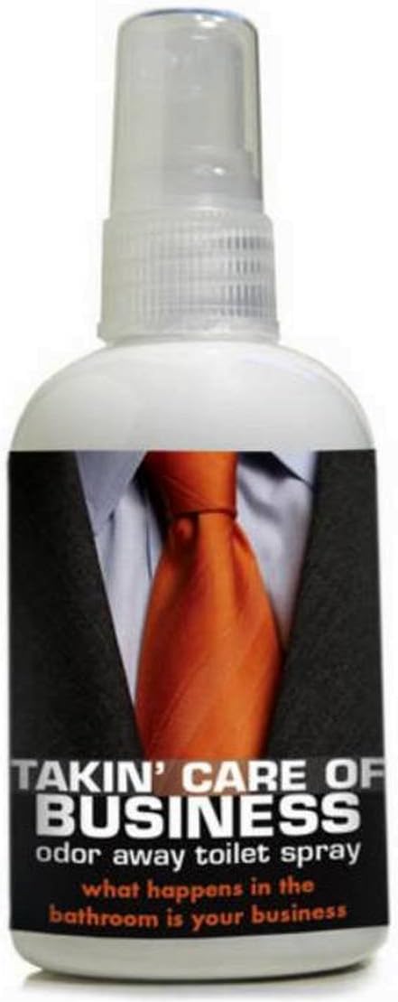 Toodaloo 4 Oz. *Takin' Care of Business* Odor Away Toilet Spray, Spray the Loo. Prevent the Pew, Better Than a Match