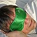 Sleep Mask (SMALL-Med Size) Sleeping Mask for Men or Women. A Quality GREEN Satin Travel Mask and Natural Rest Aid for Sleep Disorders & Insomnia
