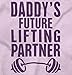 Brisco Brands Fathers Day Daddys Future Gym Partner Baby Bodysuit Jumper Boys