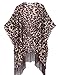 Women's Floral Kimono Cover Up Lightweight Leopard Chiffon Beachwear for Bikini Bathing Suit Cardigan and Swimwear(One Size,Leopard)