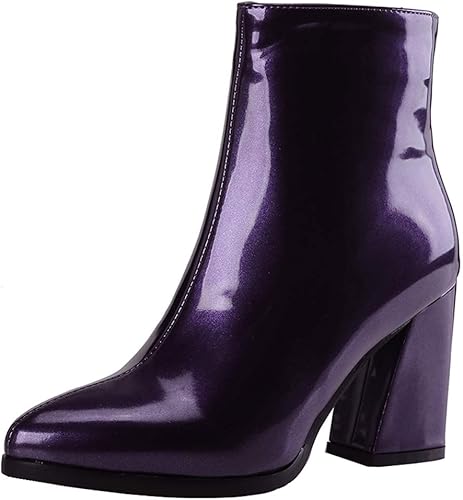 metallic purple boots