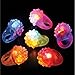 24 Assort Color Flashing LED Soft Silicone Bumpy Ring Light up Party Favors Bag Fillers