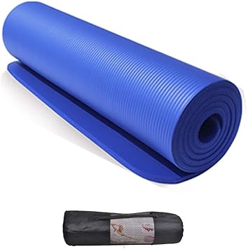 Esterilla Yoga, Colchoneta de Yoga de NBR de Alta Densidad y Diseñada para Pilates Fitness y Entrenamiento Antideslizante,Súper Grueso Protección del Medio Ambiente(183*61cm*15mm) ,Blue: Amazon.es: Deportes y aire libre