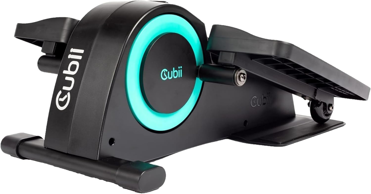 Cubii JR1 Under Desk Elliptical, Seated Bike Pedal Exerciser, Seniors, Aqua