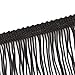 HEARTWISH Fringe Trim Lace Polyerter Fibre Tassel 6inch（″） Wide 10 Yards Long for Clothes Accessories and Latin Wedding Dress and DIY Lamp Shade Decoration Black White Red (Black)