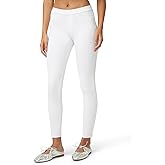 No nonsense Women's Classic Denim Leggings with Real Back Pockets, Elastic Waist, High Waisted - Stretchy & Trendy Jeans - White - 2X