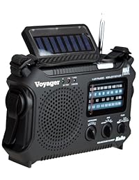 Kaito ka500ip blk Voyager Solar dínamo Radio AM FM SW NOAA meteorológica con alerta y cargador de teléfono celular, color negro