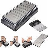 Double-Sided Diamond Sharpening Plate,400/1000 Grit Knife Sharpener Stone, 150x63mm Honeycomb Surface Outdoor Kitchen Grinding Tool-Kalolary