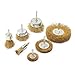 7pc Brass Wire polishing Brush Wheel & Cup Set brass cup brush with 1/4-Inch Shank 0.13mm true brass wire