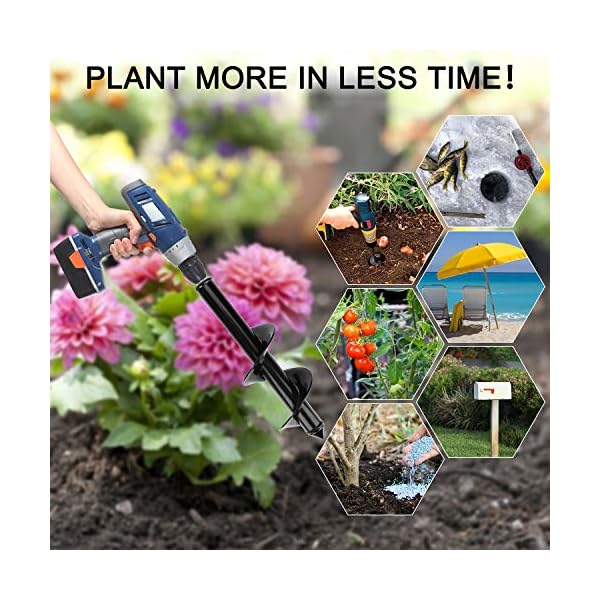 RZKJ-SHOP Garten Schnecken Spiralbohrer, Handbohrer Erdlochbohrer Erdbohrer Pfahl Loch, Zeitsparende Lochbohrer… – Bild 7