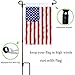 Garden Flag Stand-Holder-Pole with Flag Stopper and Clip Waterproof Powder-Coated Paint for House Flags,Decorative Yard Seasonal Flags