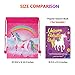 KONGZING Unicorn Party Favor Bags 12 Pack Unicorn Bag with Drawstring Backpack Pink Treat Bag for Women Girls Birthday