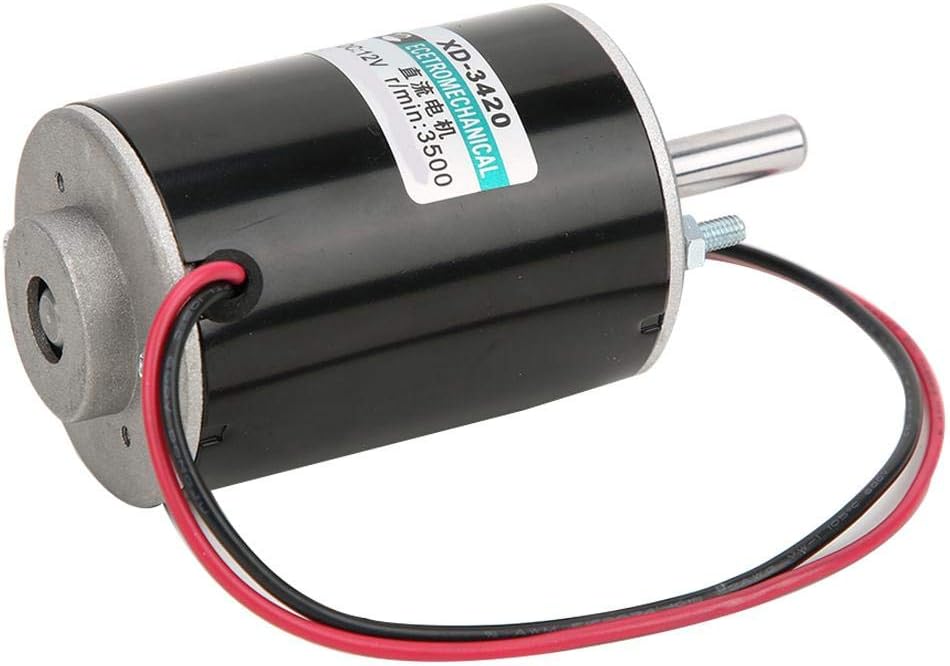 Walfront High Torque DC Motor 12V 3000RPM Permanent Magnet Motor High Speed CW/CCW (12V DC 3000RPM), Black: Clothing