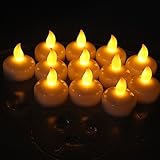 Set of 24 Flameless Floating Candles, Battery Operated Tea Lights Tealight Candle - Decorative, Wedding, Christmas, Birthday, Valentine, Thanksgiving, Festival
