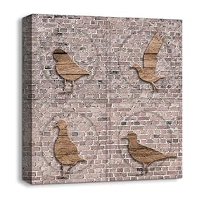 Canvas Wall Art Wood Feature Abstract...