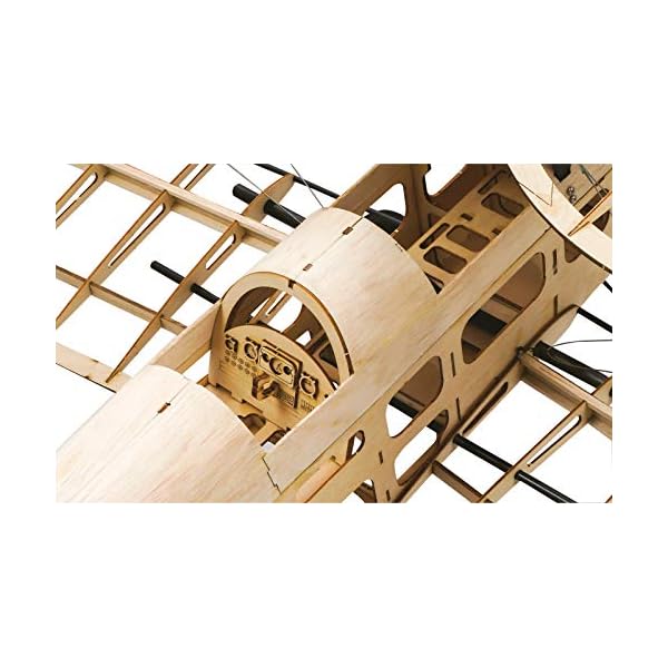 JAMARA 006149 - Tiger Moth 1400 mm CNC Lasercut Bausatz - Holzbaukasten, Rumpf aus Balsa- und Sperrholz, Tragflächen aus… – Bild 4