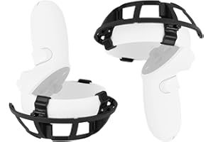 Geekria Anti-Collision Protection Frame Cover Set Compatible with Meta Quest 2 Grip Handle Bumper Guard VR Accessories Virtual Reality Handle Stand Anti Collision Protector