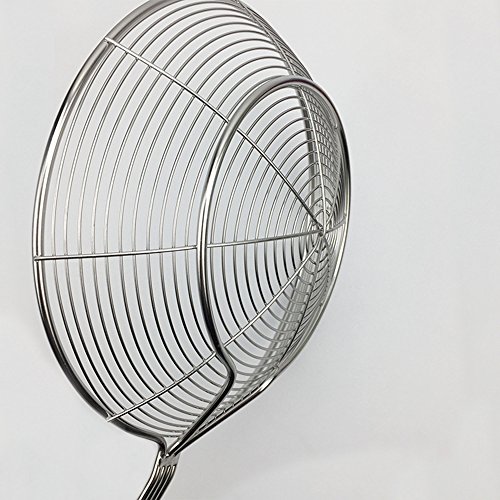 Tenta Kitchen Stainless Steel Spider Strainer Wire Strainer Skimmer Colander, Stainless steel Handle with hook (7 inch 1pc)