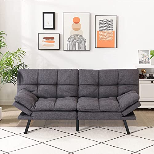 Opoiar Futon Sofa Bed Memory Foam Couch Bed with Mattress and