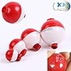 JSHANMEI-25pcspack-Hard-ABS-Snap-on-Floats-Fishing-Tackle-Red-White-Push-Button-Float-Bobbers