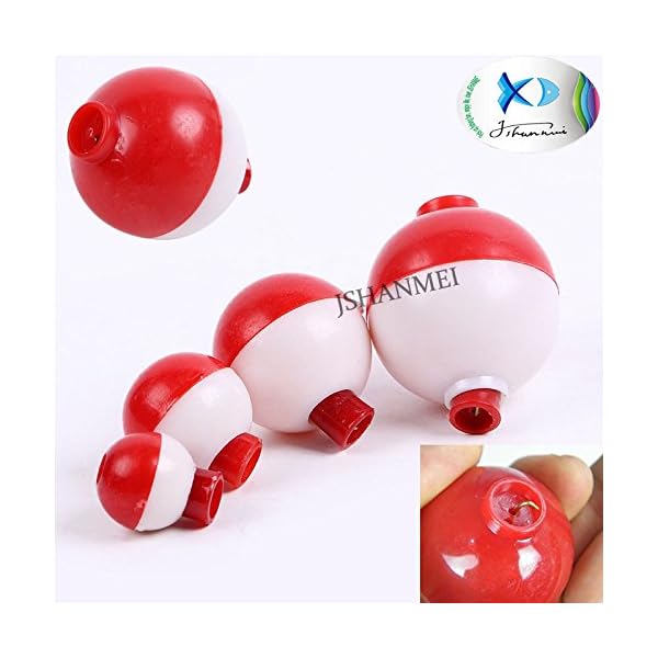 JSHANMEI-25pcspack-Hard-ABS-Snap-on-Floats-Fishing-Tackle-Red-White-Push-Button-Float-Bobbers