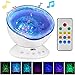 Ocean Wave Projector, Night Light Projector, LBell Sleep Sound Machine with Remote, Music Player, Timer, Room Decor for Infant Baby Kids, Nursery Living Room and Bedroom (White)