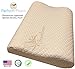 Medium Profile Memory Foam Neck Pillow - Double Contour - Chiropractor Approved - Washable Soft Bamboo Cover - Great for Neck Pain, Sleeping (Medium)
