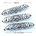 Masai Native Dreadlock Beads Cuffs Clips 3 Pc. Set 4cm (SILVER)