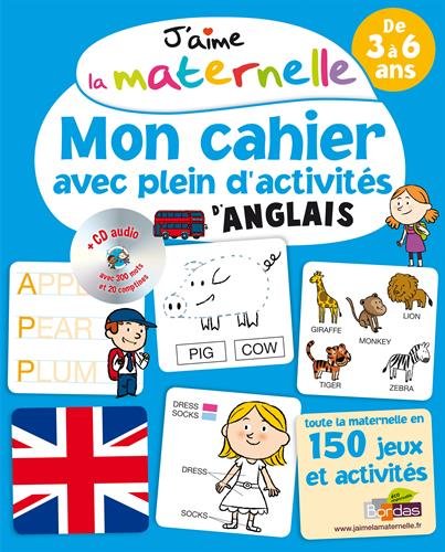 Mon cahier avec plein d'activités d'anglais