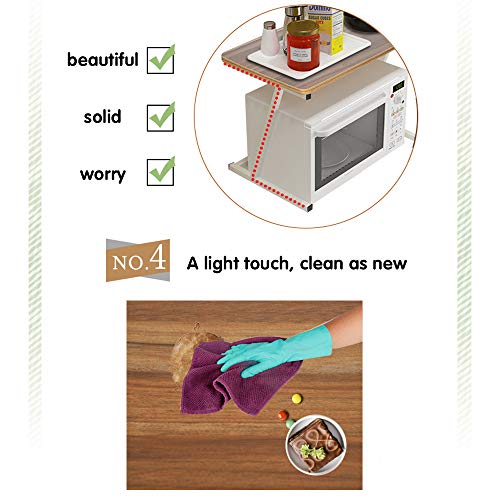 Staron Kitchen Storage Rack Microwave Oven Rack, 2 Tier Storage Shelf, Kitchen Storage Shelf 23.6×13.8inch (Brown)