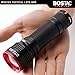 BOSTAC™ BTZ-50R Rechargeable Tactical Flashlight - Professional Hand Held Light with Zoom Reflector, CREE USA LED Bulb, 3,200 Effective Lumens, Sealed Against Solvents, 3500Mah 26650 Battery