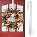 Super Z Outlet White Metal Home Over The Door Wreath Hanger for Bathroom, Bedroom, Coats, Towels (12