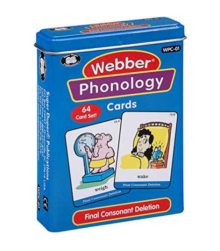 Super Duper Publications Webber Illustrated Phonology Final Consonant Deletion Minimal Pair Card Deck Educational Learning Resource for Children