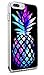 Gifun Hard PC Bumper Shockproof Clear Soft Slim Design Pattern Case for iPhone 8 Plus/7 Plus Cover - Brightly Colored Marble Pineapple