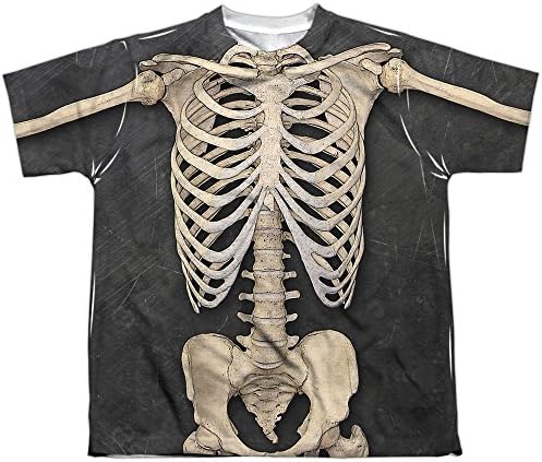 Skeleton Costume Big Boys Sublimation Shirt White Lg