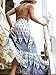 Berrygo Women's Boho High Waist Split Printed Ruffled Mermaid Loose Wrap Cotton Summer Beach Long Maxi Skirt,Print2,One Size