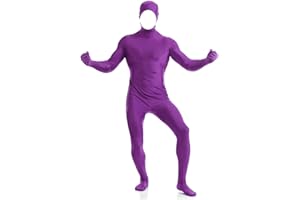 Howriis Open Face Bodysuit Unisex Spandex Zentai Costume - Stretch Adult Disappearing Man Body Suit for Halloween & Cosplay