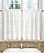 Ellis Curtain Stacey Sheer 56-by-36 inch Tailored Tier Pair Curtains, White, 56x36